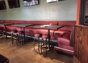 Matching booth and stools